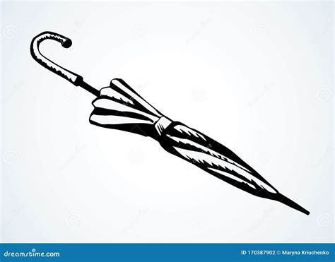 Folded Umbrella. Vector Drawing Icon | CartoonDealer.com #170387902