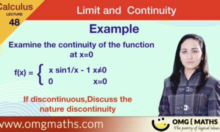 Check Continuity Example Limit And Continuity Calculus Bsc