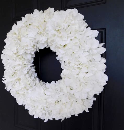 Hydrangea Wreath White Hydrangea Wreath White Wreath White | Etsy