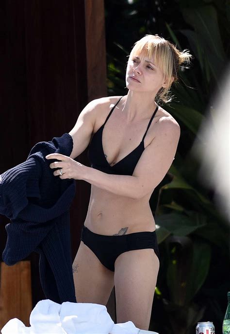 Christina Ricci In Bikini At A Poolside In Miami Lacelebs Co