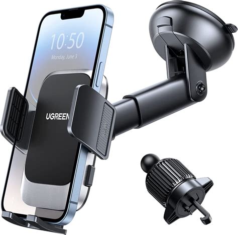 UGREEN Support Téléphone Voiture 2 en 1 Ventouse Porte Portable Voiture