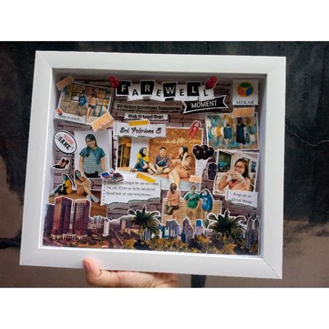 Jual Hadiah Farewell Kantor Scrapframe Photo Unik 3d Size 30x25cm 3