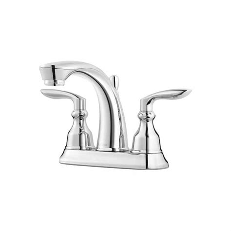 Pfister Avalon 4 Centerset 2 Handle Bathroom Faucet Polished Chrome Lg48 Cb1c The Home Depot