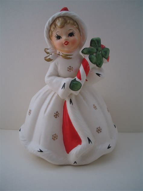 Vintage Christmas Girl Napco Planter