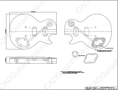 Pdf Les Paul Electric Guitar Plan Gibson Style Cad Guitar Plans