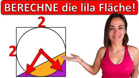 Wie groß ist LILA FLÄCHE Mathe Rätsel GEOMETRIE YouTube