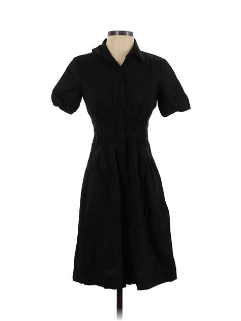 Elie Tahari Solid Black Casual Dress Size 2 87 Off Thredup