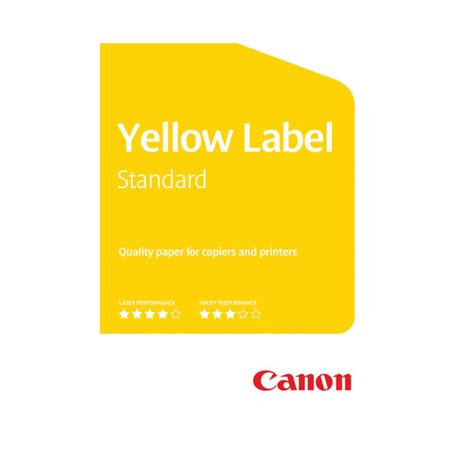 Canon Yellow Label Standard Ecf A4 Paper 80gsm White 2500 Pack 97003515