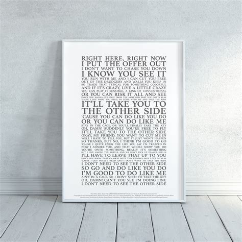 The Other Side the Greatest Showman Song Lyrics Print - Etsy