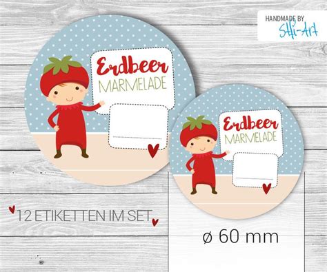 Erdbeeren Etiketten Stfi Art