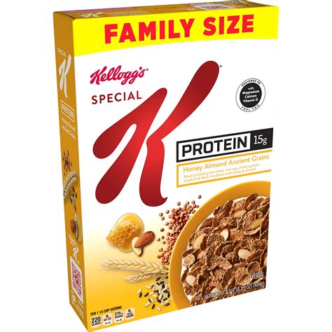 Buy Kellogg S Special K Protein Breakfast Cereal Honey Almond Ancient Grains A Good Source Of