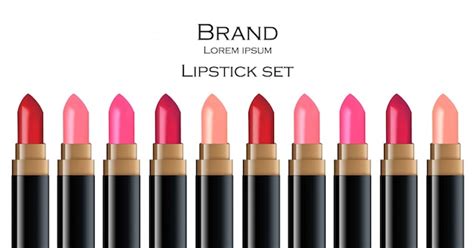 Premium Vector Lip Stick Collection Vector Cosmetics Colors Set