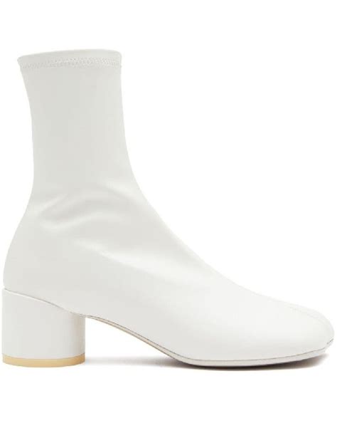 Anatomic White Leather Ankle Boots