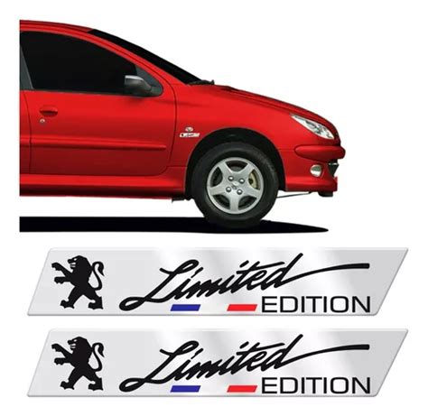 Emblema Peugeot Limited Edition Adesivo Cromado Resinado