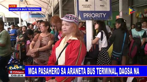 Mga Pasahero Sa Araneta Center Bus Terminal Dagsa Na Video Dailymotion