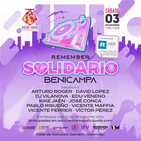 Remember Solidario Benicampa Entrada Anticipada