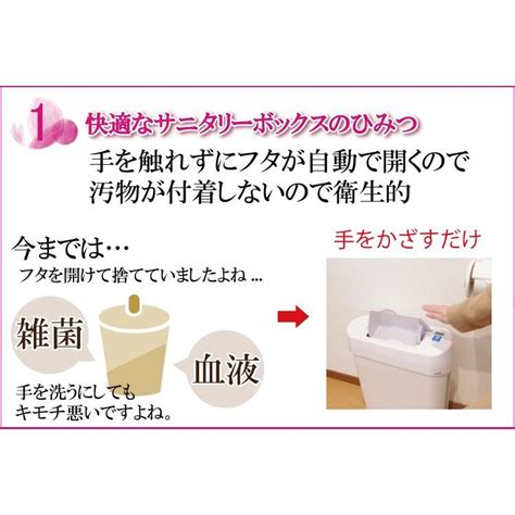 サニタリーボックス 自動開閉タイプ ゴミ箱 ごみ箱 トイレポット ノンタッチサニタリーボックススターターセット 送料無料 Set 1602