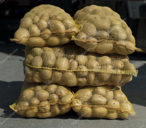 Potatoes in mesh bags — Stock Photo © deyangeorgiev2 #6425910