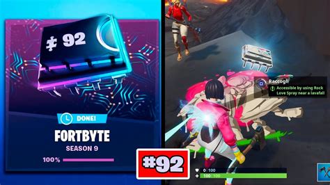 Accessible By Using Rock Love Spray Near A Lavafall Fortnite Fortbyte 92 Youtube