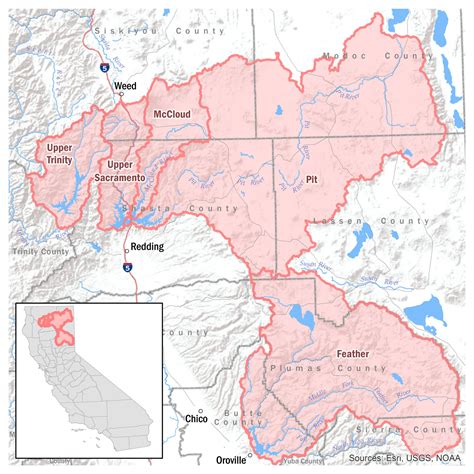 map of california watersheds