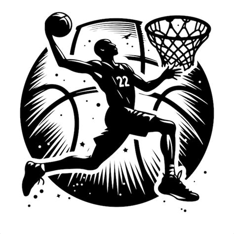 Vector De Silhueta De Jogador De Basquete Vetor Premium