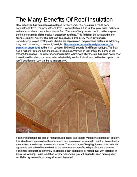 The many benefits of roof insulation by Safer Insulation - Issuu