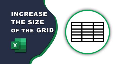 How To Increase The Size Of The Grid In Excel Youtube