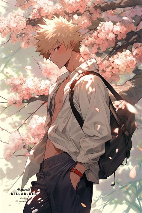 Katsuki Bakugou Under The Sakura T Bakugou Katsuki Fanart Cute