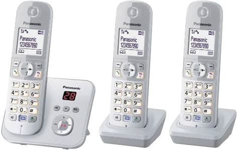 Telefon Bezprzewodowy Analogowy Panasonic Kx Tg Trio Srebrny Szary