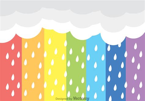 Rainbow Rain Vector - Download Free Vector Art, Stock Graphics & Images