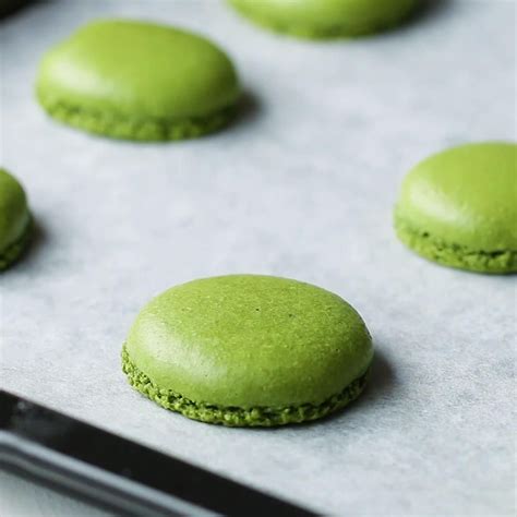 Granulated Sugar Powdered Sugar Matcha Macarons Almond Cream