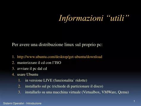 Ppt Sistemi Operativi Introduzione Powerpoint Presentation Free