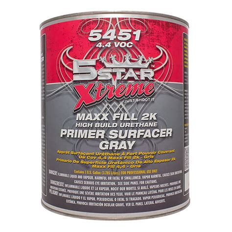 5451 Maxx Fill 2k High Build Urethane Primer Surfacer Gray