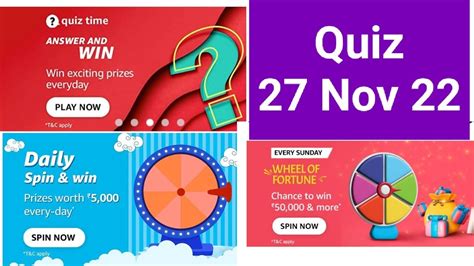 Daily Amazon Quiz Time Every Sunday Wheel Of Fortune Quiz Daily