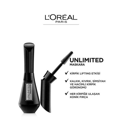 Loreal Paris Unlimited Maskara Black Platin