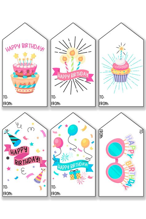 Free printable birthday gift tags templates, Download Free printable