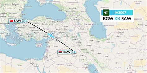 IA3007 Flight Status Iraqi Airways Baghdad To Istanbul IAW3007