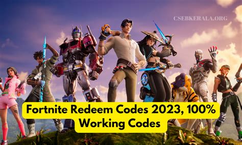 Fortnite Redeem Codes: [September2023] Latest 100% Working Codes