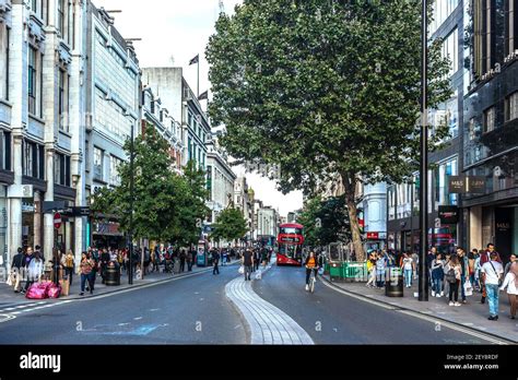 Oxford Street Scene Central London England Uk Stock Photo Alamy