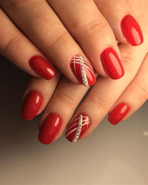 36 Spectacular Red Nail Design For Wedding Party Attireal Red