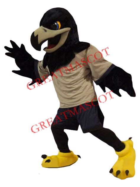 College Black Hawk Mascot Costume