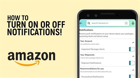 How To Turn On Or Off Notification In Amazon App Youtube