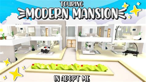 GLITCH BUILD Modern Mansion HOUSE TOUR In Adopt Me Aesthetic Cute