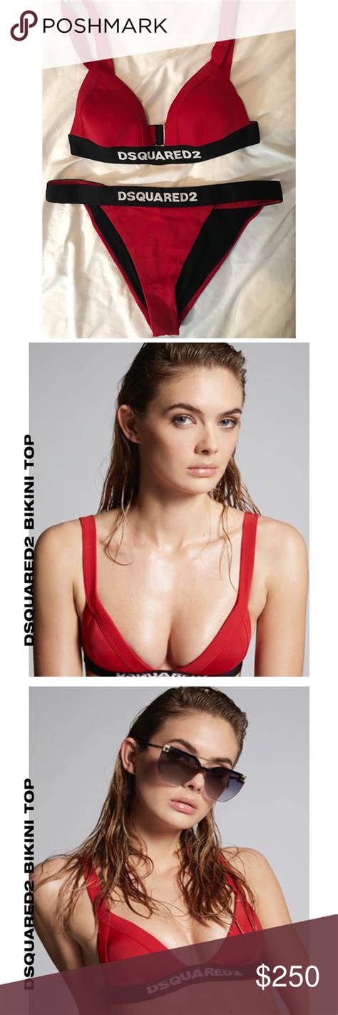 Dsquared2 Logo Red Bikini Red Bikini Bikinis Dsquared2