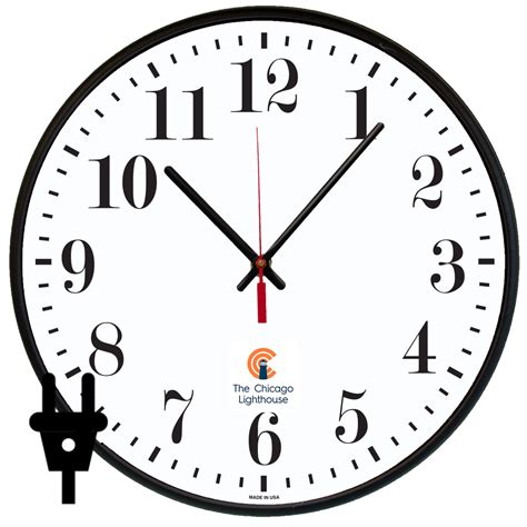 Corded Electric Commercial Residential Wall Clock Black