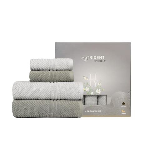 Trident Towel Set Cotton Set Of Bath Towels Hand Towels