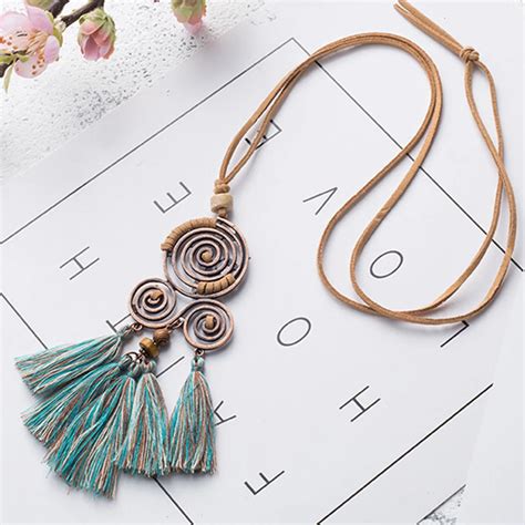 Statement Necklace 2020 New Arrival Long Female Tassel Pendant