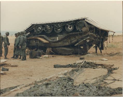 M551 Sheridan Light Tank Upside Down After Botched Airdrop