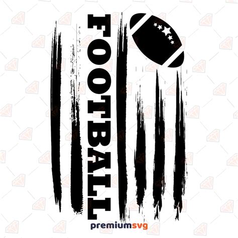 Flag Football Svg Distressed American Football Svg Premiumsvg