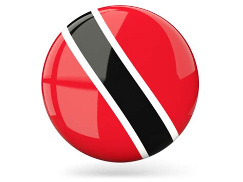 Glossy Round Icon Illustration Of Flag Of Trinidad And Tobago